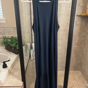 Sweaty Betty Navy Blue long dress size XS.